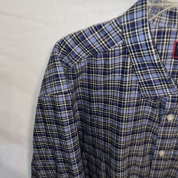 Untuckit Men’s Dress Shirt Size 3XL Blue Plaid Business Formal City - Picture 5 of 12